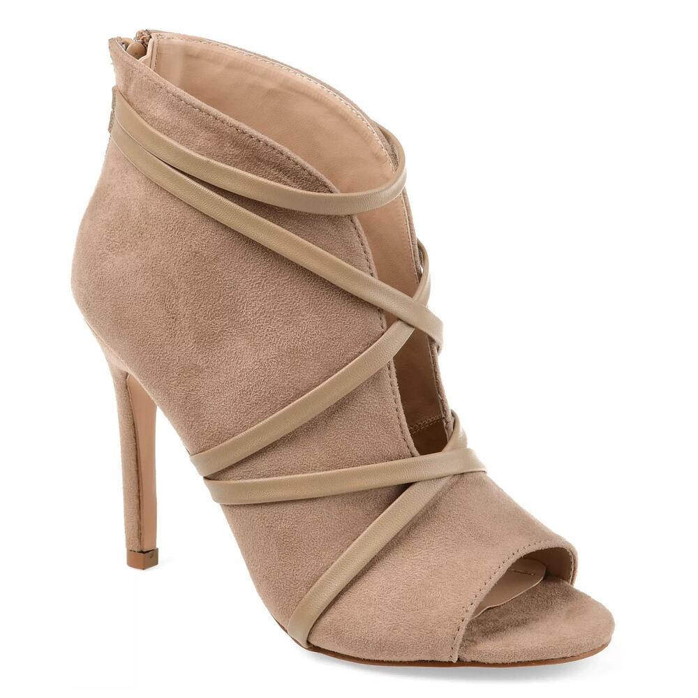 Journee Collection Tan Ankle Booties